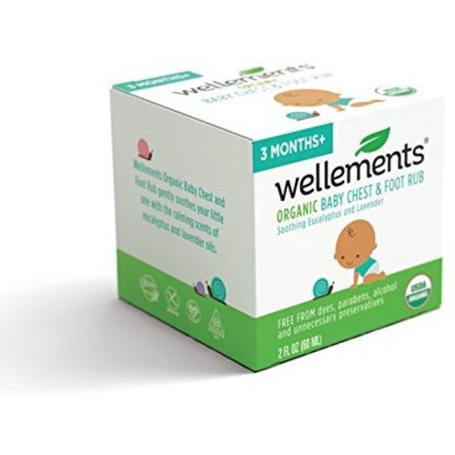 Wellements Organic Baby Chest & Foot Rub, 2 Fl Oz