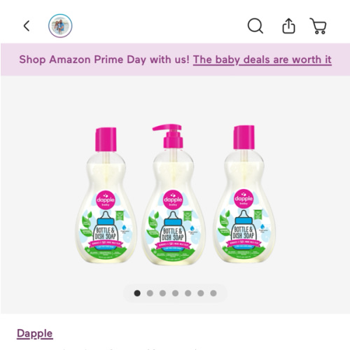 Dapple Baby Bottle Soap, Hypoallergenic Dish Soap for Baby Bottles, Powered by Plants, 1 Pump Included, Packaging May Vary, Fragrance Free, 16.9 Fl Oz (Pack of 3)