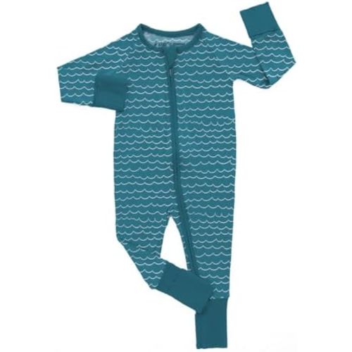 Giggle Goose 2-Way Zipper Baby Pajamas - Viscose from Bamboo Infant Footless Pajamas w/Mitten Cuffs Sleepers for Boys & Girls