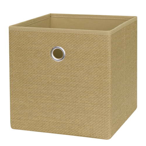 Mainstays Collapsible Fabric Cube Storage Bin, Natural Woven