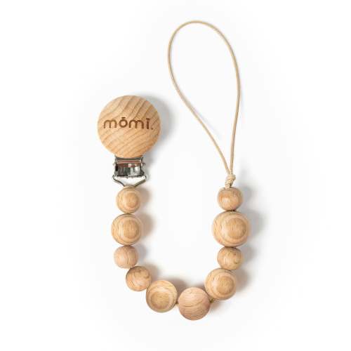 mōmi babypace pacifier clip - oak