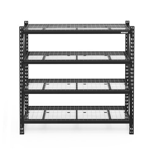 Kobalt 84-in W x 24-in D x 84-in H 4 -Tier Heavy Duty Black Metal Wire Utility Shelving Unit