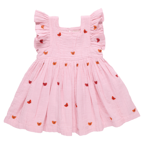 Girls Elsie Dress - Butterfly Embroidery – Pink Chicken