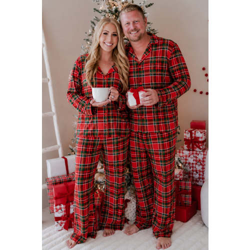 Adult Christmas Two-Piece Pajama Set | Plaid Tidings – Caden Lane