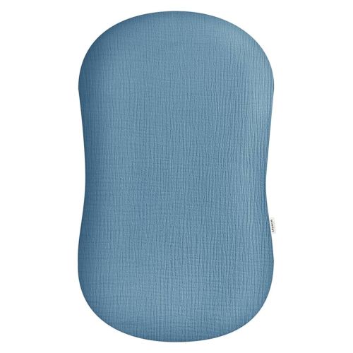 Muslin Baby Lounger Cover, Newborn Lounger Cover, Soft Cotton Breathable Lounger Pillow for Boys Girls Infant, Cover Only (Blue)