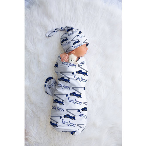 Lineman Swaddle Blanket, Boy Swaddle, Newborn Blanket Personalized, Newborn Girl Swaddle Set, Baby Swaddle Newborn, Hospital Swaddle