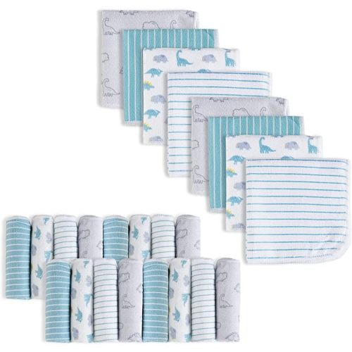 Softan Baby Washcloths, 24Pack Baby Wash Cloths Extra Soft & Ultra Absorbent, Baby Towels and Washcloths Face Towel Unisex for Boys Girls Face & Body, Washclothes Gentle on Sensitive Skin, 9''x 9''