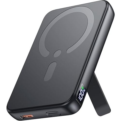for Magsafe Portable Charger, 12000mAh Wireless Magnetic Power Bank with Stand and PD 20W Fast Charging, for Magsafe Battery Pack Compatible with iPhone 16/15/14/13/12 Series,Travel Camping Essential