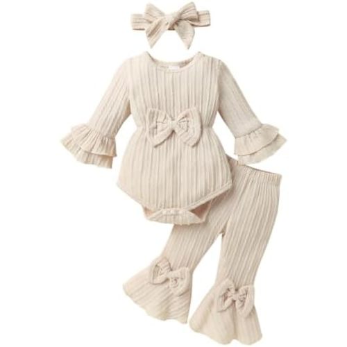 Baby Girl Clothes Toddler Fall Winter 3Pcs Infant Outfits Romper Set