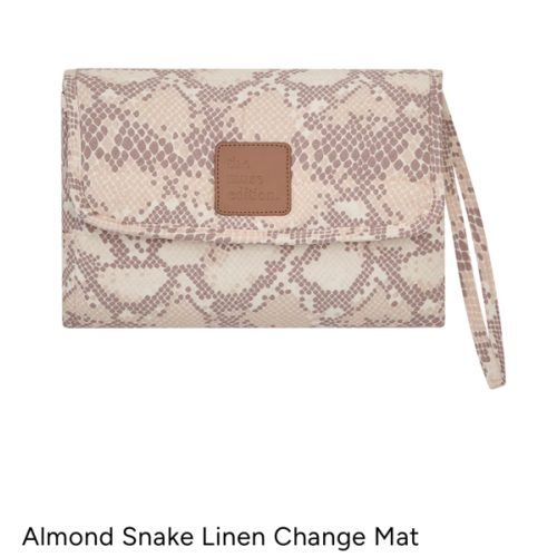 Almond Snake Linen Change Mat