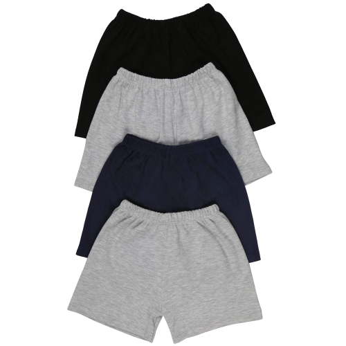ToBeInStyle Boy's 4-Pack Relaxed Casual Ultra-Soft Cotton Shorts - Basic - 0-3 Months Old
