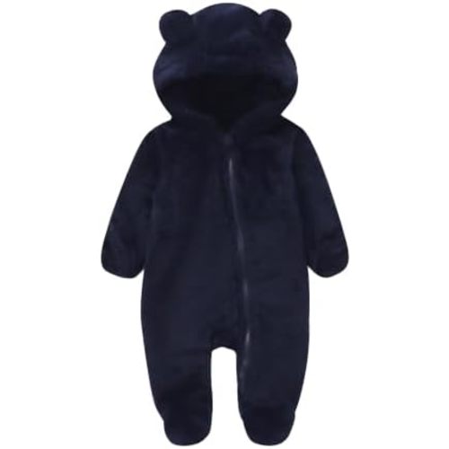 Baby Warm Jumpsuit Winter Snowsuit Footed Romper Kid Fleece Clothes