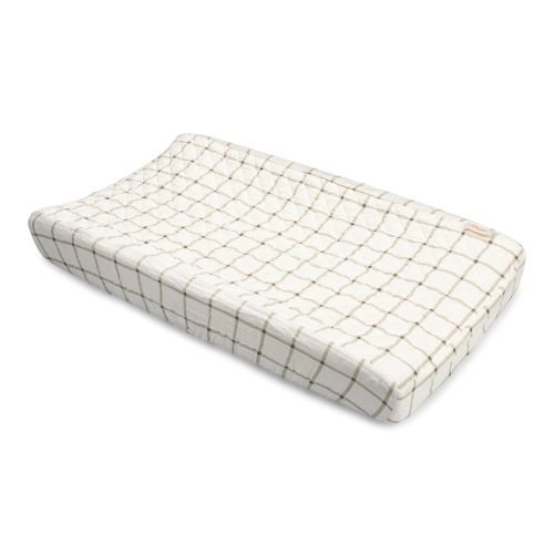 Avery Checkered Organic Changing Pad Cover | Crane Baby