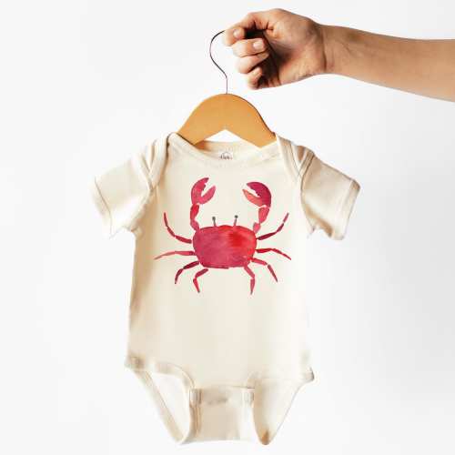Red Crab Natural Organic Baby Bodysuit