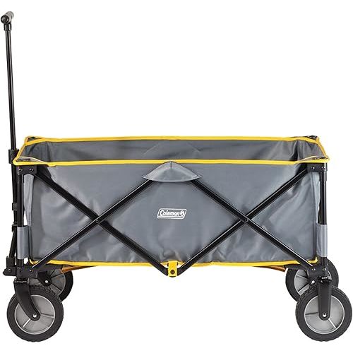 Coleman Portable Folding Utility Wagon with 5 Cubic Feet of Space & Reinforced Bottom Great for Camping Groceries Home Projects or Going to the Park & Beach Supports up to 150lbs