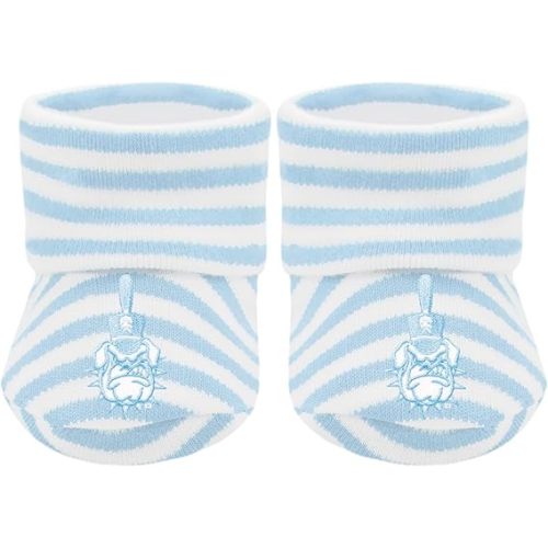 Creative Knitwear College Baby Striped Bootie Sock - Team Logo, Multiple Colors, Unisex (Newborn - 6 Months)