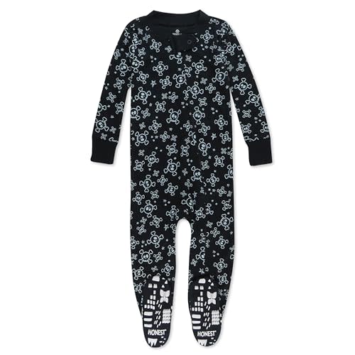 HonestBaby unisex-baby Celebration Non-slip Footed Pajamas One-piece Sleeper Zip-front Pjs 100% Organic Cotton