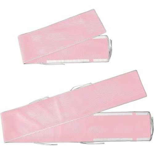 Gentle Pink Breathable Baby Mesh Crib Liner, Anti-Collision for Full-Size Cribs