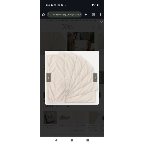 2-4-2 Bamboo Prefold Insert 7 Pack with Snaps