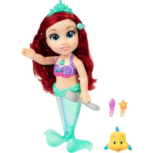 Disney Princess Ariel & Flounder - Singing Doll Ariel Sings Part of Your World - Tail Lights Up in & Out of Water