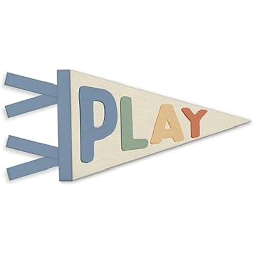 Kids Playroom Decor, Play Sign Wall Felt Pennants Banners Flags, Boho Colorful Wall Hanging Decor for Toddler Kids Boys Nursery Bedroom Room Playroom