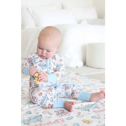 Bathtime Besties Convertible Zip Romper | Blue