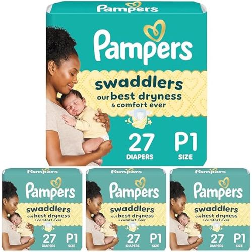 Pampers Swaddlers Newborn Diapers, Size Newborn (10 lbs), 140 Count, Fragrance Free, Hypoallergenic, Absorbent, Pediatrician Recommended, Skin Safe