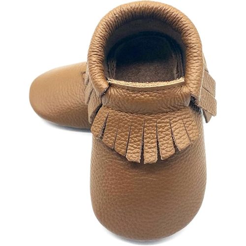 OWLOWLA Baby Moccasins Soft Sole Leather Baby Shoes Infant Toddler Pre-Walker Shoes Baby Boy Girl