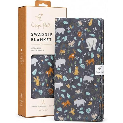 Copper Pearl Swaddle Blankets for Newborns | Soft Stretchy Receiving Blankets for Boys and Girls | Large 46 x 46 Inch Baby Blankets | Lightweight and Breathable Swaddles | Bengal