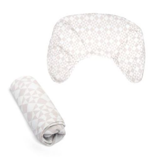 Boppy Nursing Pillow Organic Cotton Cover - Beige Check Quilt