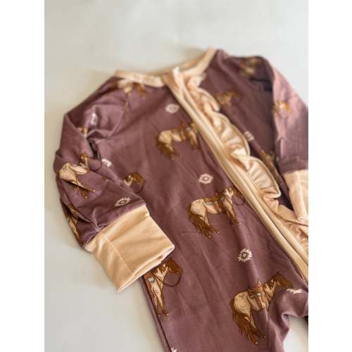 Roan Horse Bamboo Ruffle Romper – Tatum & Trace