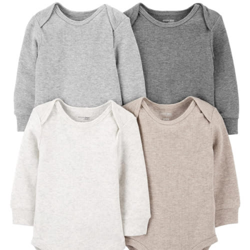 Simple Joys by Carter's unisex-baby 4-pack Long-sleeve Thermal Bodysuit