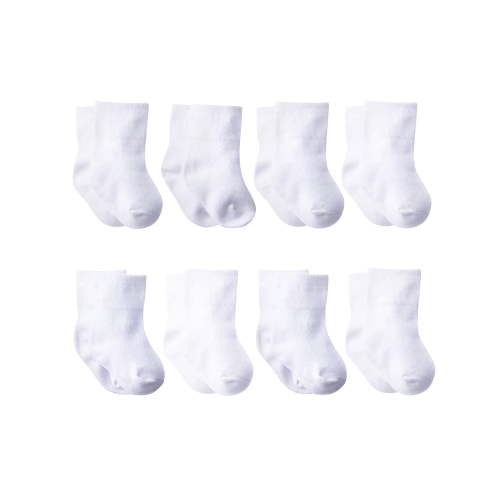 Gerber Baby Boys or Girls Unisex Wiggle Proof Jersey Crew Socks, 8-Pack