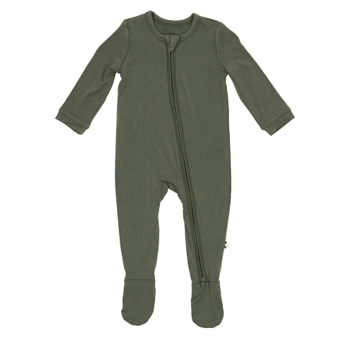 Larkspur Baby | Romper Pajamas | Zip Footie in Thyme