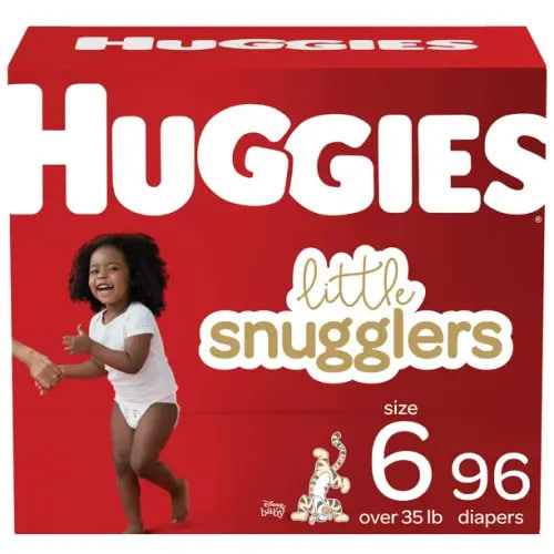 Huggies Little Snugglers Baby Diapers, Size 6, 96 Ct