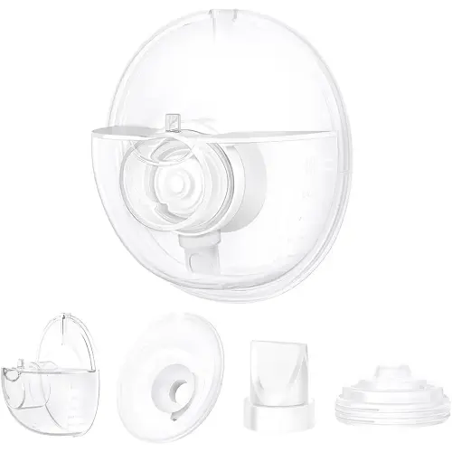 One Full Set Collector Cup Only Compatible with Momcozy M5 Breast Breast Pump Replacement Accessories, Full Breastpump Parts with 24mm Flange,Collector,Duckbill Valves,Diaphragm