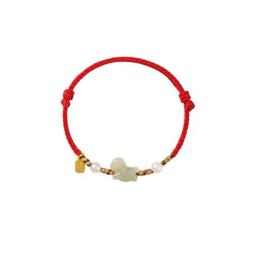 Baby | Year of the Horse Jade Charm Red Woven Bracelet/Anklet