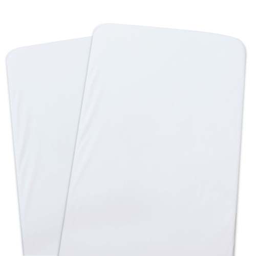 Bamboo White 2pk Co Sleeper/Bedside Sleeper Jersey Fitted sheets – Bubba Blue Australia