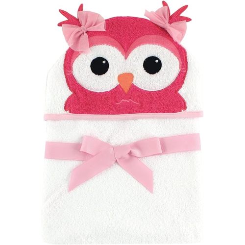 Hudson Baby Unisex Baby Cotton Animal Face Hooded Towel, Cutesy Owl, One Size