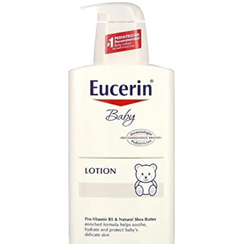 Eucerin Baby Body Lotion, Hypoallergenic and Fragrance Free Baby Lotion with Pro-Vitamin B5 and Shea Butter, 13.5 Fl Oz Bottle