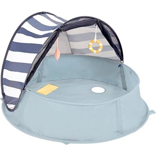 Babymoov Aquani Tent & Pool 3 in 1 Pop Up Tent, Kiddie Pool and Play Area (Summer 2024 Essential), Marine, One Size