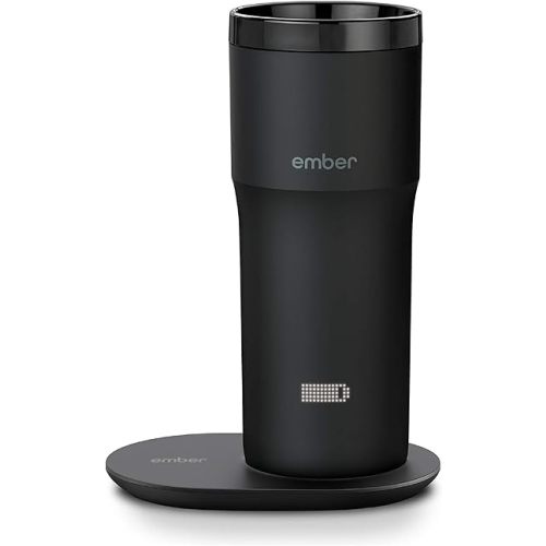 Ember Travel Mug 2+, 12 oz, Temperature Control Smart Travel Mug, Stainless Steel, Slate Black (with Apple Find My)