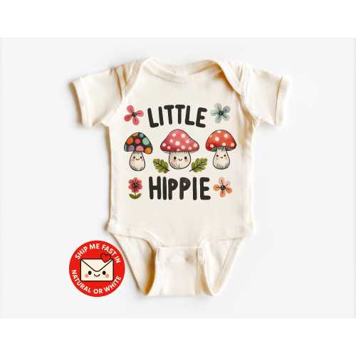 Flower Little Hippie Baby Onesie® • hippie baby outfit • boho flower baby bodysuit