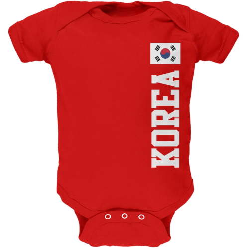 World Cup South Korea Red Soft Baby One Piece - 3-6 months