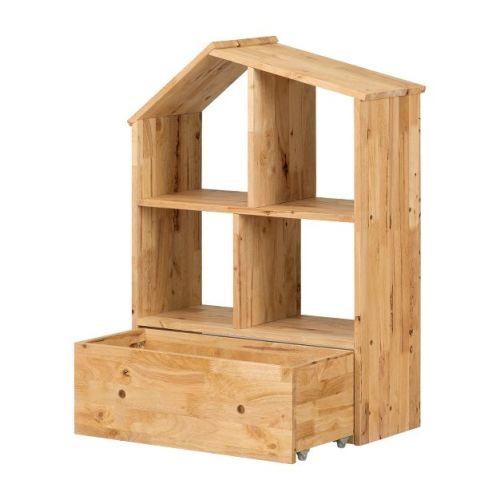 South Shore Sweedi Kids' Bookcase with Storage Bin Natural Wood