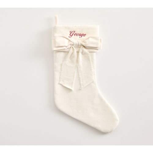 Pottery Barn Classic Velvet Bow Christmas Stockings