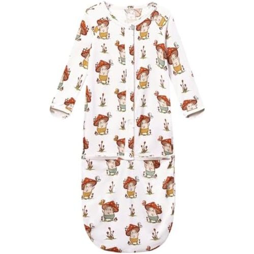 Baby Nightgowns Sleeper Gown Newborn Long Sleeve Pajama Gowns Unisex Viscose from Bamboo Infant Sleepwear
