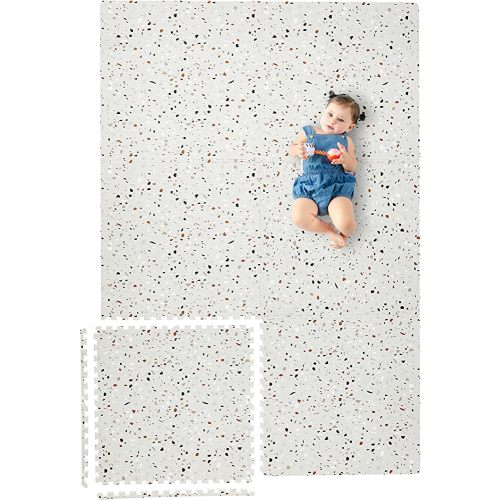 Amazon.com : Yay Mats Stylish Extra Large Baby Play Mat. Soft, Thick, Non-Toxic Foam Covers 6 ft x 4 ft. Expandable Tiles with Edges Infants and Kids Playmat Tummy Time Mat : Baby