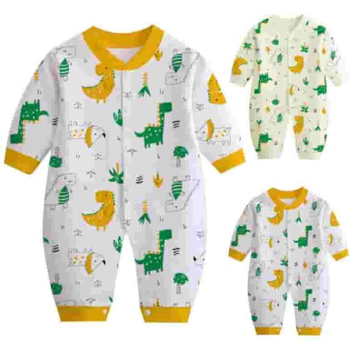 Summer Savings Clearance 2025 Bovxnpu Baby Girl Bodysuit, Infant Baby Cotton Bodysuits, Child Printing Newborn Button-Neck Long Sleeved Long Rompers 0-3 Months