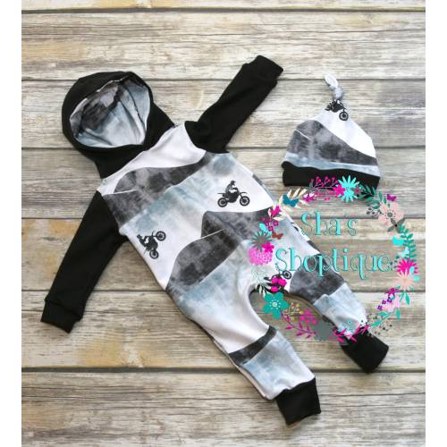 Motocross romper- Motocross Outfit- Motocross- Dirt bike- New Baby